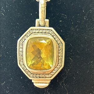 Elegant Golden Citrine Pendant Necklace
